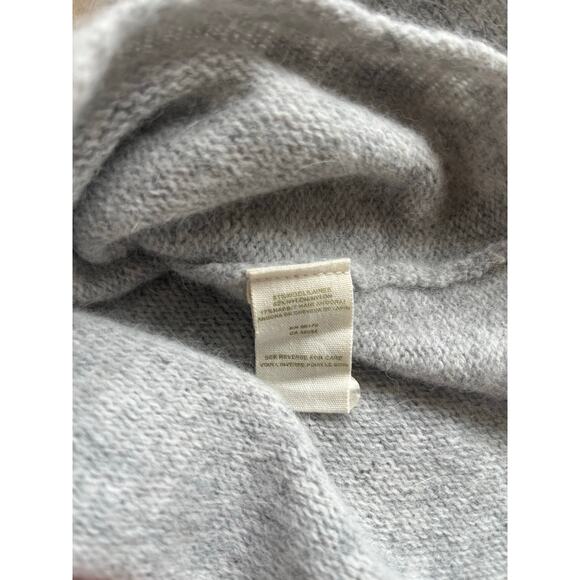 Free People Angora/Wool Gray Open Back Sequins Sweater Women’s Size Small - Picture 5 of 7